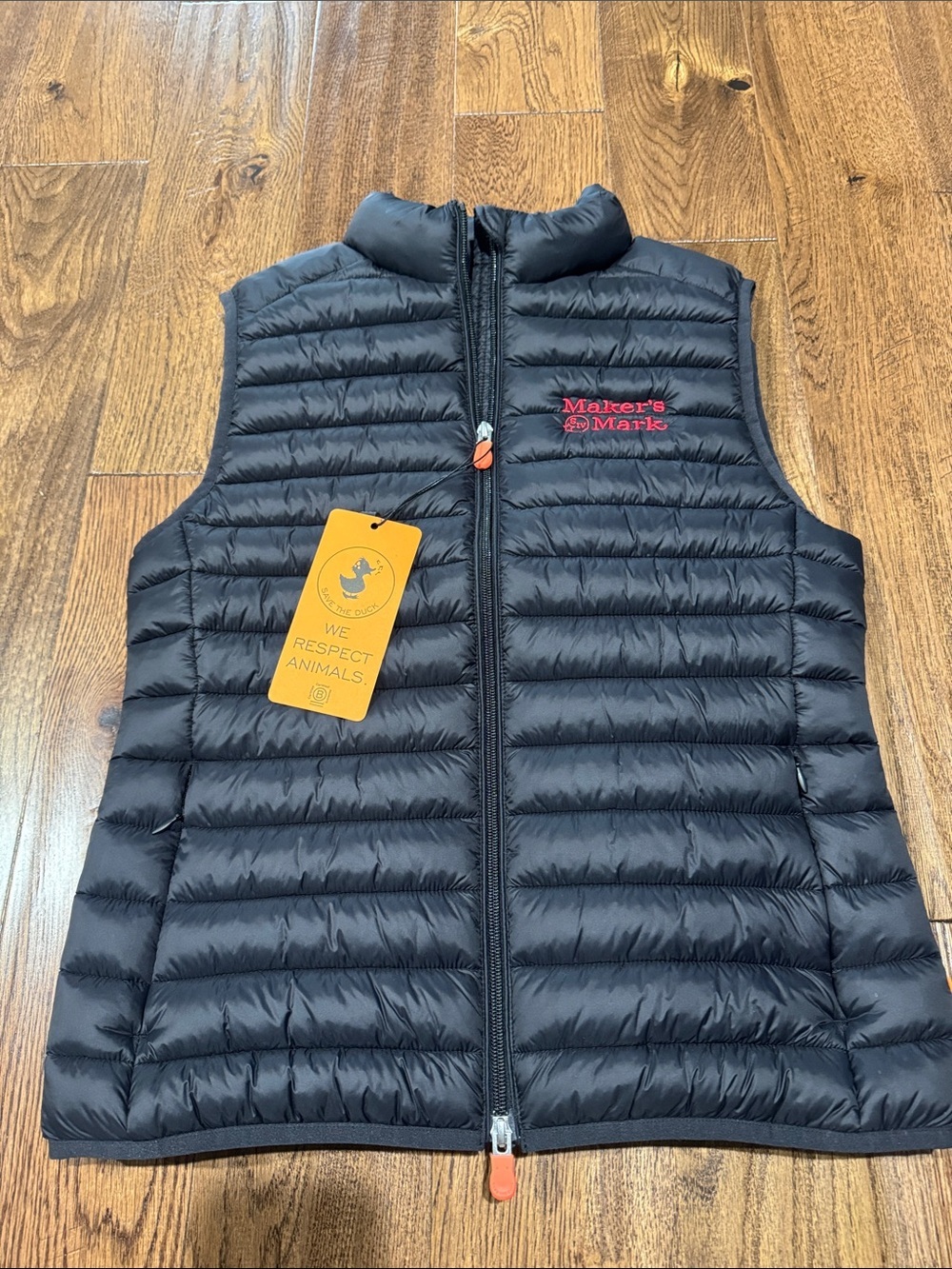 NWT Maker's Mark Branded Black Vest